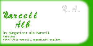 marcell alb business card